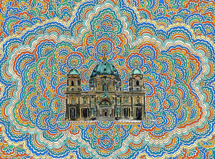 Berliner Dom, Berlin. Illustration.