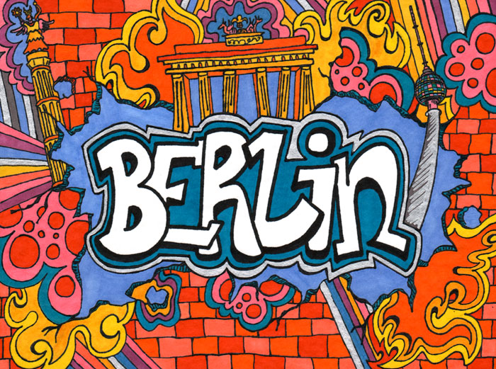 Berlin Graffiti - Illustration