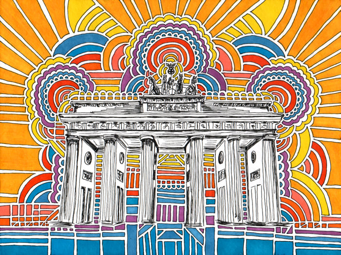 Brandenburger Tor, Berlin - illustration