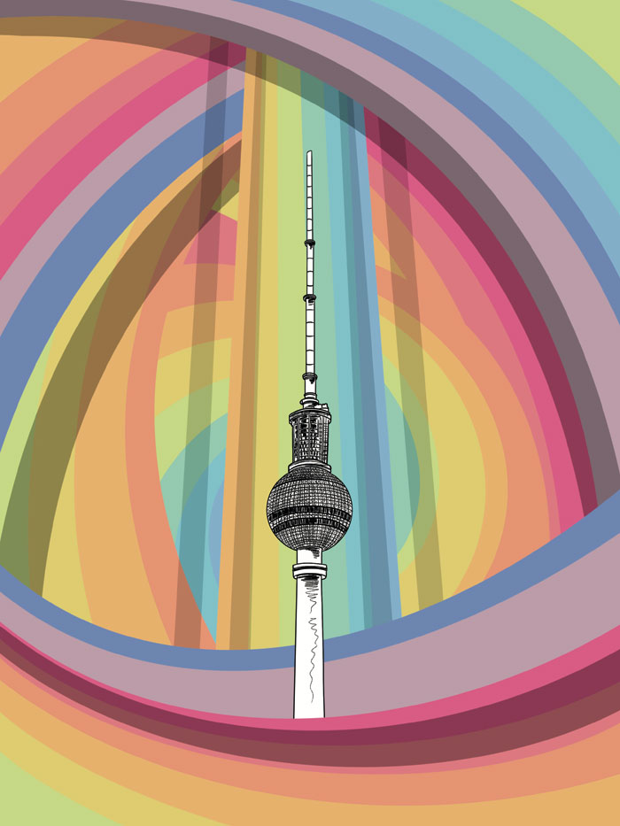 Berlin Vortex TV Tower digital illustration