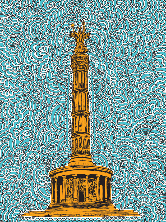 Siegessaeule, Berlin - illustration
